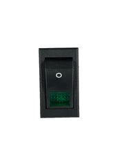 Hatco R02.19.215.00 Switch, Rocker, DPST, 125V, 15A, Green Light