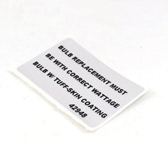 Gold Medal - 42948 : Coated Bulb Label
